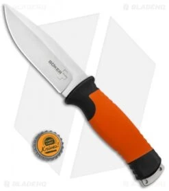 Boker Plus Outdoorsman Fixed Blade Knife Orange (4.6" Satin) 02BO014 -Boker Boker Plus Outdoorsman Fixed Blade Orange Satin 02BO014 BHQ 90659 jr bottlecap