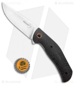 Boker Plus Roundhouse Liner Lock Flipper Knife Carbon Fiber(3.75" Satin) -Boker Boker Plus Roundhouse Manual Knife Carbon Fiber BHQ 94309 ns bottlecap