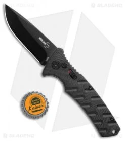 Boker Plus Strike Drop Point Automatic Knife (3.25" Black D2) 9 Boker Plus Strike Drop Point Automatic Knife (3.25" Black D2) -Boker Boker Plus Strike Bowie Auto Black 01BO433NSOI BHQ 97031 jr bottlecap