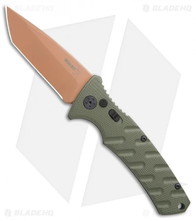 Boker Strike Tanto Desert Warrior Automatic Knife OD Green (3.25" Copper D2) 1 Boker Strike Tanto Desert Warrior Automatic Knife OD Green (3.25" Copper D2)