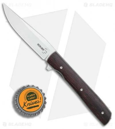 Boker Plus Urban Trapper Petite Flipper Knife Cocobolo (2.75" Satin) 01BO784 4 Boker Plus Urban Trapper Petite Flipper Knife Cocobolo (2.75" Satin) 01BO784 - Image 4