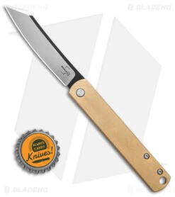 Boker Plus Zensin 42 Slip Joint Knife Brass (3" Satin) 01BO369 -Boker Boker Plus Zensin 42 Slip Joint Knife Brass 3in Satin BHQ 139173 td size