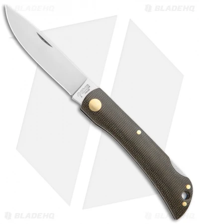 Boker Rangebuster Lockback Knife Green Linen Micarta (3" Satin) 111914 1 Boker Rangebuster Lockback Knife Green Linen Micarta (3" Satin) 111914
