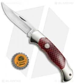Boker Scout Lockback Knife Red Honeycomb (3.125" Polish) -Boker Boker Scout 30th Anni Red Honeycomb Polish BHQ 40057 jr bottlecap 2