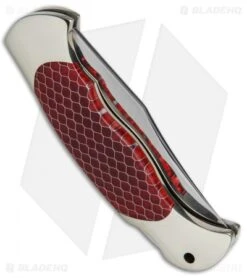 Boker Scout Lockback Knife Red Honeycomb (3.125" Polish) -Boker Boker Scout 30th Anni Red Honeycomb Polish BHQ 40057 jr side