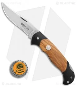 Boker Scout Lightweight Lockback Knife Olive Wood (3.1" Satin) 112095 -Boker Boker Scout Lightweight Olive satin BHQ 86575 er bottlecap