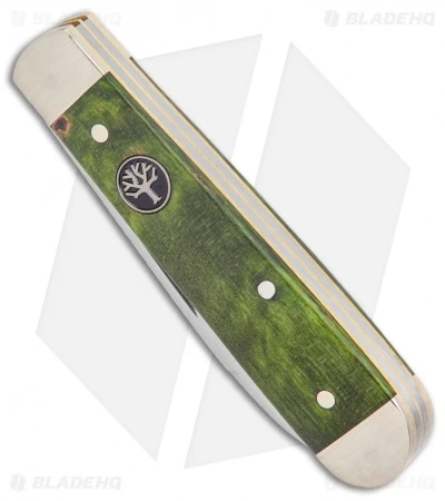 Boker Swell-End Jack Traditional Pocket Knife Green Curly Birch (2.6" Satin) 2 Boker Swell-End Jack Traditional Pocket Knife Green Curly Birch (2.6" Satin) - Image 2