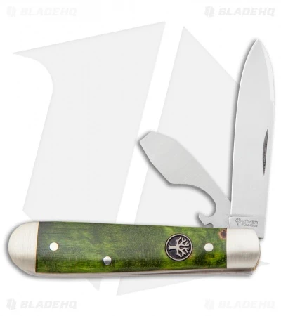 Boker Swell-End Jack Traditional Pocket Knife Green Curly Birch (2.6" Satin) 1 Boker Swell-End Jack Traditional Pocket Knife Green Curly Birch (2.6" Satin)