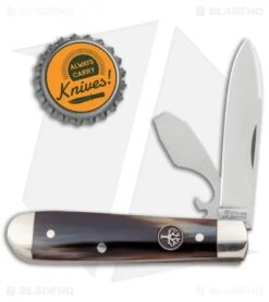Boker Swell-End Jack Traditional Pocket Knife Synthetic Dark Horn (2.6" Satin) -Boker Boker Swell End Jack Traditional Horn Satin 111916 BHQ 120608 jr bottlecap