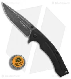 Boker T-Rex Eyetooth Frame Lock Knife Black G-10 (3.6" Black Stonewash) 01RY971 -Boker Boker T Rex Eyetooth Black G10 Black SW BHQ 86578 er bottlecap