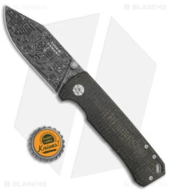 Boker Tiger Frame Lock Knife Black Burlap Micarta (3.3" Tiger Tank Damascus) 7 Boker Tiger Frame Lock Knife Black Burlap Micarta (3.3" Tiger Tank Damascus) -Boker Boker Tiger FL Black Burlap Micarta Tiger Damascus BHQ 139194 jr bottlecap