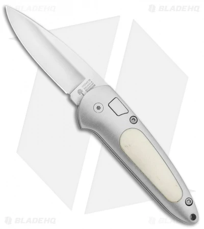 Boker Top Lock II Button Lock Knife Gray Aluminum/Kraton (2.75" Satin) 117107WB 1 Boker Top Lock II Button Lock Knife Gray Aluminum/Kraton (2.75" Satin) 117107WB