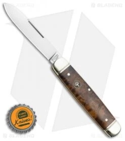 Boker Cattle Knife 4.5" Pocket Knife Curly Birch 7 Boker Cattle Knife 4.5" Pocket Knife Curly Birch -Boker Boker Traditional Cattle Knife 4.45in Curly Birch 110910 BHQ 111599 LS Bottlecap