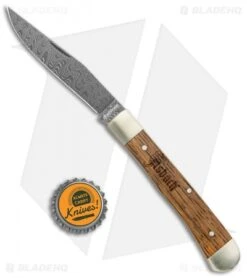 Boker Trapper Asbach Uralt Slip Joint Knife Oak Wood (3.35" Damascus) 7 Boker Trapper Asbach Uralt Slip Joint Knife Oak Wood (3.35" Damascus) -Boker Boker Trapper Asbach Uralt SJ Oak Wood Damascus BHQ 137743 jr bottlecap