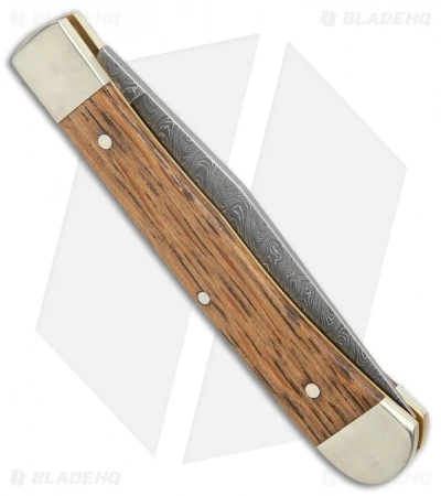 Boker Trapper Asbach Uralt Slip Joint Knife Oak Wood (3.35" Damascus) 3 Boker Trapper Asbach Uralt Slip Joint Knife Oak Wood (3.35" Damascus) - Image 3