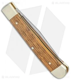 Boker Trapper Asbach Uralt Slip Joint Knife Oak Wood (3.3" Satin) -Boker Boker Trapper Asbach Uralt SJ Oak Wood Satin BHQ 137741 jr side