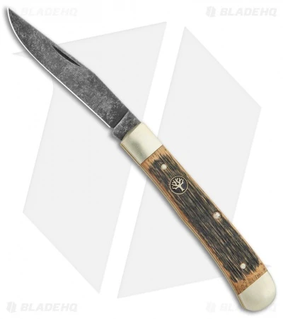 Boker Uno Trapper Pocket Knife Castle Wood (4.125" Acid Wash) 113004 1 Boker Uno Trapper Pocket Knife Castle Wood (4.125" Acid Wash) 113004
