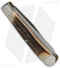 Boker Trapper Stag Pocket Knife Dual Blades 114525 5 Boker Trapper Stag Pocket Knife Dual Blades 114525 -Boker Boker Trapper Stag Pocket Knife Dual Blades 114525 BHQ 15020 jr side