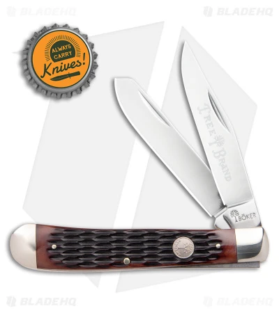 Boker Trapper Traditional Pocket Knife Jigged Brown Bone (Polished D2) 4 Boker Trapper Traditional Pocket Knife Jigged Brown Bone (Polished D2) - Image 4