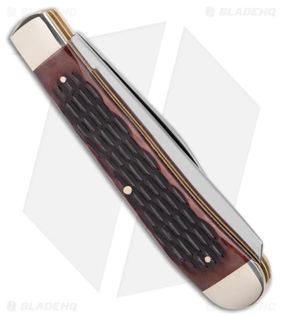 Boker Trapper Traditional Pocket Knife Jigged Brown Bone (Polished D2) 3 Boker Trapper Traditional Pocket Knife Jigged Brown Bone (Polished D2) - Image 3