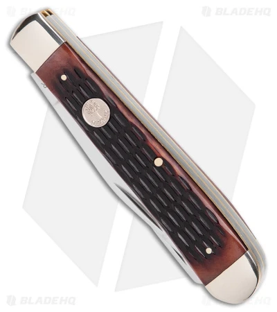 Boker Trapper Traditional Pocket Knife Jigged Brown Bone (Polished D2) 2 Boker Trapper Traditional Pocket Knife Jigged Brown Bone (Polished D2) - Image 2