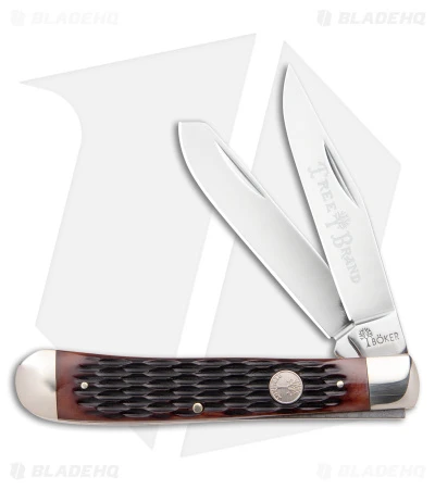 Boker Trapper Traditional Pocket Knife Jigged Brown Bone (Polished D2) 1 Boker Trapper Traditional Pocket Knife Jigged Brown Bone (Polished D2)
