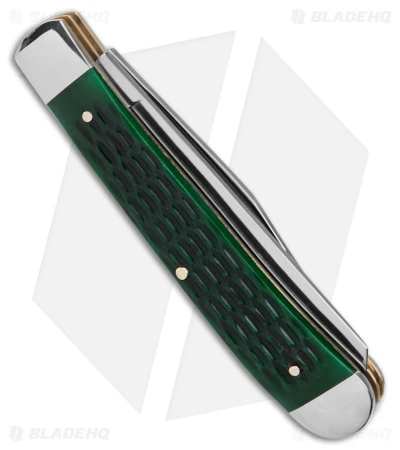 Boker Trapper Traditional Pocket Knife Jigged Green Bone (Polish D2) 3 Boker Trapper Traditional Pocket Knife Jigged Green Bone (Polish D2) - Image 3