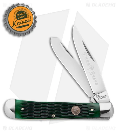 Boker Trapper Traditional Pocket Knife Jigged Green Bone (Polish D2) 4 Boker Trapper Traditional Pocket Knife Jigged Green Bone (Polish D2) - Image 4