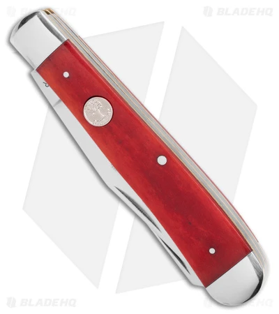 Boker Trapper Traditional Pocket Knife Smooth Red Bone (3.2" Satin) 2 Boker Trapper Traditional Pocket Knife Smooth Red Bone (3.2" Satin) - Image 2