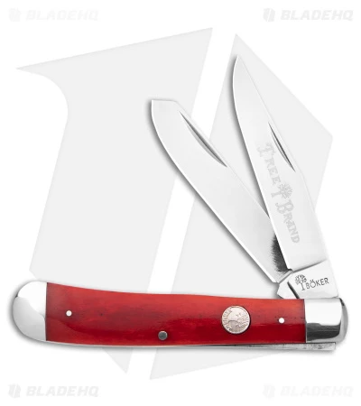 Boker Trapper Traditional Pocket Knife Smooth Red Bone (3.2" Satin) 1 Boker Trapper Traditional Pocket Knife Smooth Red Bone (3.2" Satin)