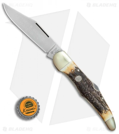 Boker Tree Brand L.E. Hunter Lockback Pocket Knife 5.25" Stag 111011HH 4 Boker Tree Brand L.E. Hunter Lockback Pocket Knife 5.25" Stag 111011HH - Image 4