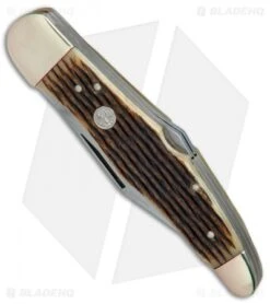 Boker Tree Brand L.E. Trapper Double Lockback Pocket Knife 5.25" Honeycomb Bone 6 Boker Tree Brand L.E. Trapper Double Lockback Pocket Knife 5.25" Honeycomb Bone -Boker Boker Tree Brand LE Trapper double honeycomb bone BHQ 78490 er spine