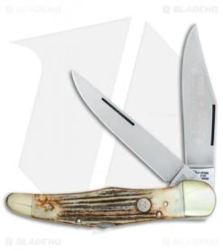 Boker Tree Brand L.E. Trapper Double Lockback Pocket Knife 5.25" Stag