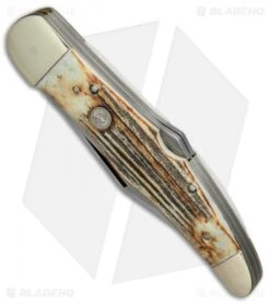 Boker Tree Brand L.E. Trapper Double Lockback Pocket Knife 5.25" Stag 6 Boker Tree Brand L.E. Trapper Double Lockback Pocket Knife 5.25" Stag -Boker Boker Tree Brand LE Trapper double stag BHQ 78493 er spine