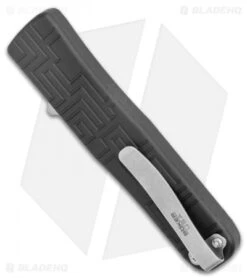 Boker USA OTF Automatic Knife Black Aluminum (3.5" Stonewash) -Boker Boker USA OTF Auto Black Aluminum SW 06EX260 BHQ 94101 jr side