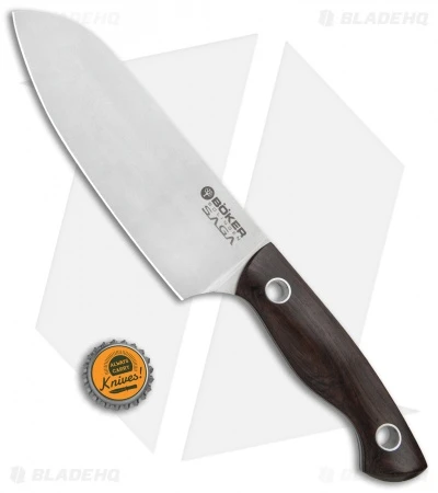 Boker Vox Saga 6.25" Santoku Kitchen Knife Grenadill Wood 4 Boker Vox Saga 6.25" Santoku Kitchen Knife Grenadill Wood - Image 4