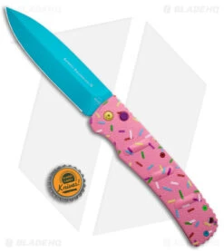 Boker XXL Kalashnikov Exclusive Dessert Warrior Automatic Knife (4.75" Blue) -Boker Boker XXL Kalashnikov Auto Dessert Warrior BHQ Exclusive Pink Blue BHQ 126276 jr bottlecap
