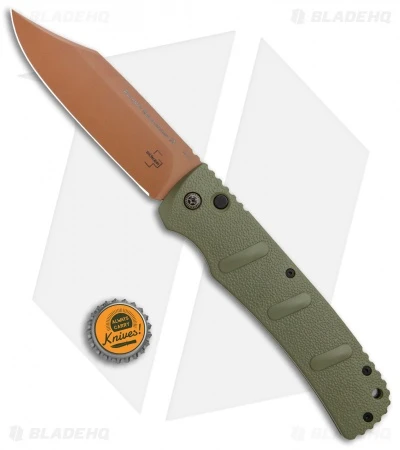 Boker XXL Kalashnikov Desert Warrior Bowie Automatic Knife (4.75" Copper D2) 4 Boker XXL Kalashnikov Desert Warrior Bowie Automatic Knife (4.75" Copper D2) - Image 4