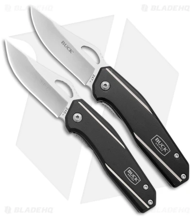 Buck Dealer Tin 247/246 2-for-1 Liner Lock Knife Black Aluminum (3," 2.8" Satin) 1 Buck Dealer Tin 247/246 2-for-1 Liner Lock Knife Black Aluminum (3," 2.8" Satin)
