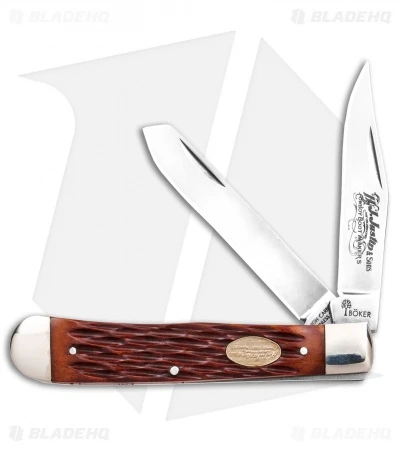 Boker H.J. Justin & Sons Trapper Knife 4" Jigged Bone 1 Boker H.J. Justin & Sons Trapper Knife 4" Jigged Bone