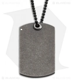 Boker Plus Kubasek KTK Dog Tag Knife Titanium (1.75" Satin) -Boker boker 01BO210 dl back