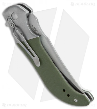 Boker Uolcos Liner Lock Knife Green G-10 (4" Stonewash) 01BO009 Lhotak 2 Boker Uolcos Liner Lock Knife Green G-10 (4" Stonewash) 01BO009 Lhotak - Image 2