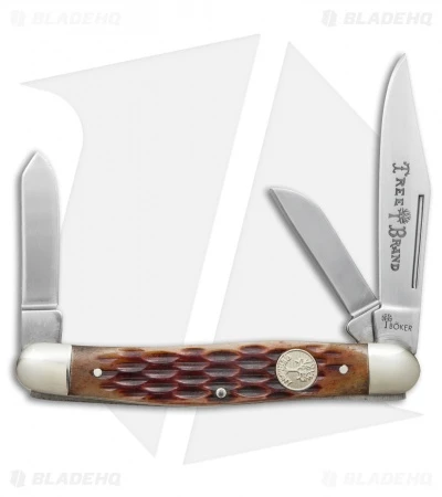 Boker Medium Stockman Knife 3.5" Brown Jigged Bone 110727 1 Boker Medium Stockman Knife 3.5" Brown Jigged Bone 110727
