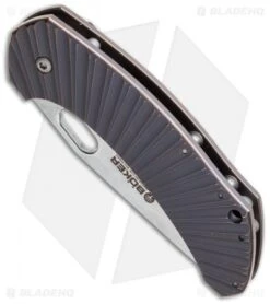 Boker Aurora Frame Lock Knife Titanium (3.25" Stonewash) 112629 -Boker boker 112629 bottom cm