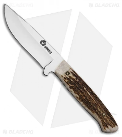 Boker Arbolito Hunter Fixed Blade Knife Stag Horn (3.75" Satin) 1 Boker Arbolito Hunter Fixed Blade Knife Stag Horn (3.75" Satin)