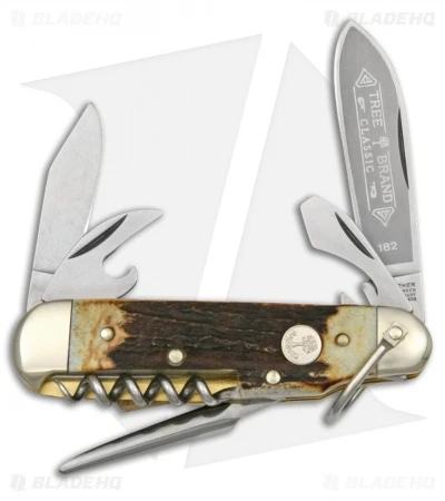 Boker Camp Knife 2.50" Brown Stag 110182HH 1 Boker Camp Knife 2.50" Brown Stag 110182HH