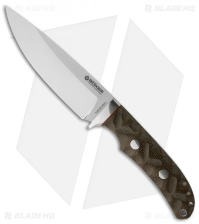 Boker Savannah Fixed Blade Knife Canvas Micarta (4.625" Mirror) 120620 1 Boker Savannah Fixed Blade Knife Canvas Micarta (4.625" Mirror) 120620