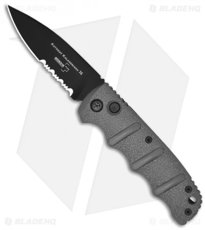 Boker Kalashnikov Automatic Knife Gray (3.25" D2 Black Serr) 1 Boker Kalashnikov Automatic Knife Gray (3.25" D2 Black Serr)