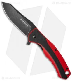 Boker Magnum RB Tree Flipper Knife Red/Black G-10 (3.375" Black SW) 01SC166