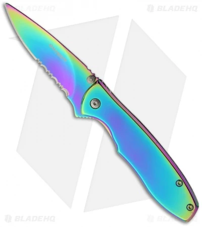 Boker Magnum Rainbow II Frame Lock Knife Spectrum (2.8" Spectrum Serr) 01YA107 1 Boker Magnum Rainbow II Frame Lock Knife Spectrum (2.8" Spectrum Serr) 01YA107